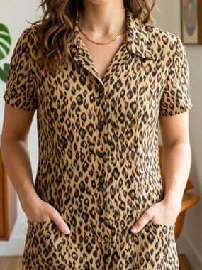 Daniel Field Vintage Cheetah dress, size 14